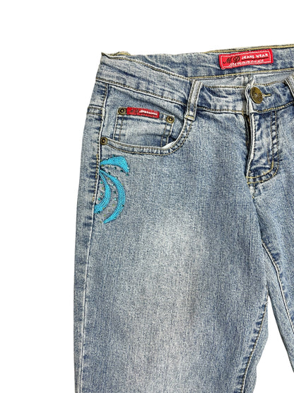Jean oxford con bordados