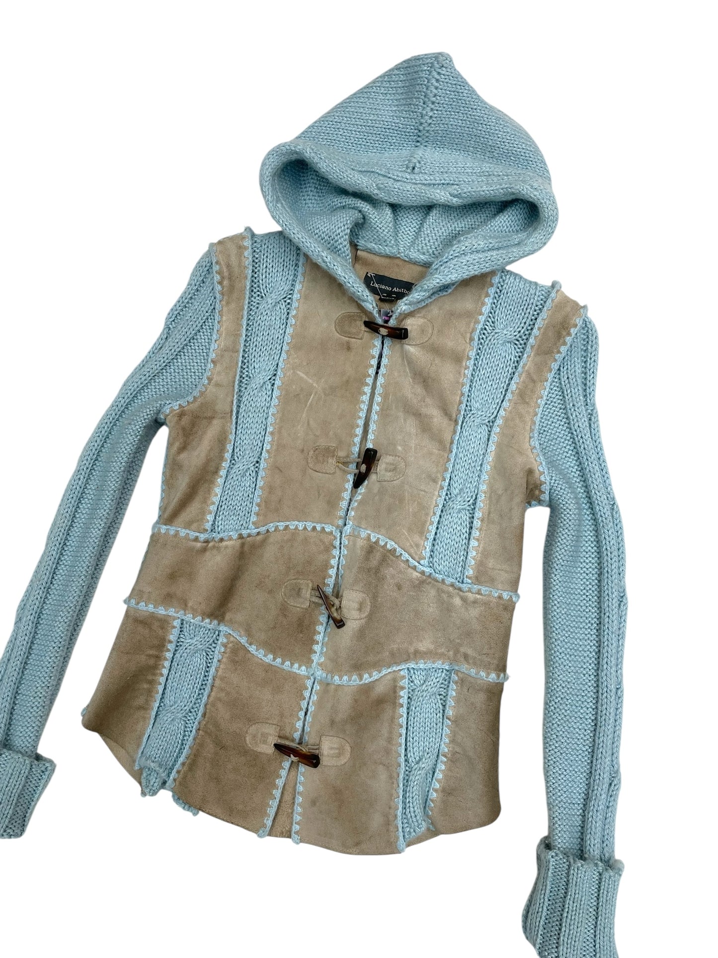 Campera gamuza mangas hilo