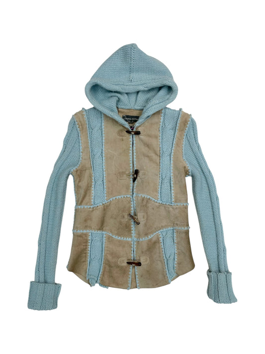 Campera gamuza mangas hilo
